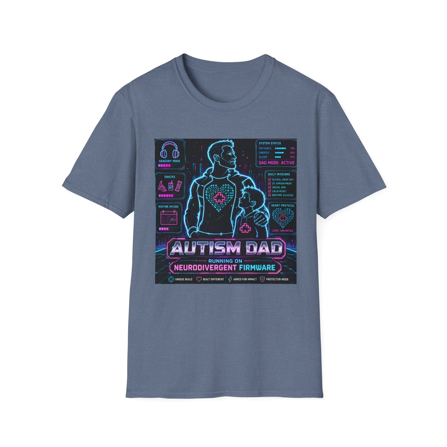 Autism Dad Neurodivergent Firware T Shirt