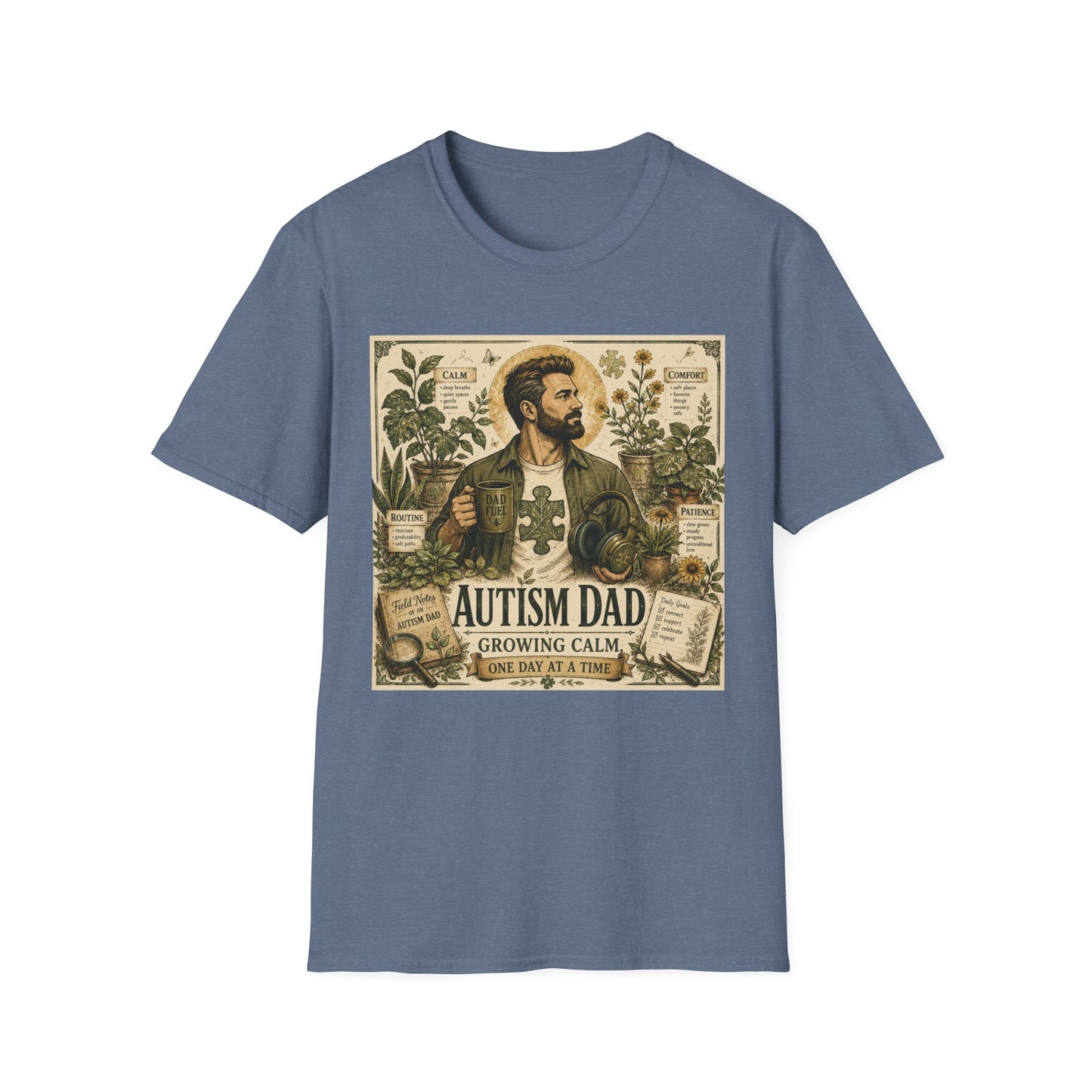 Autism Dad Botanical TShirt