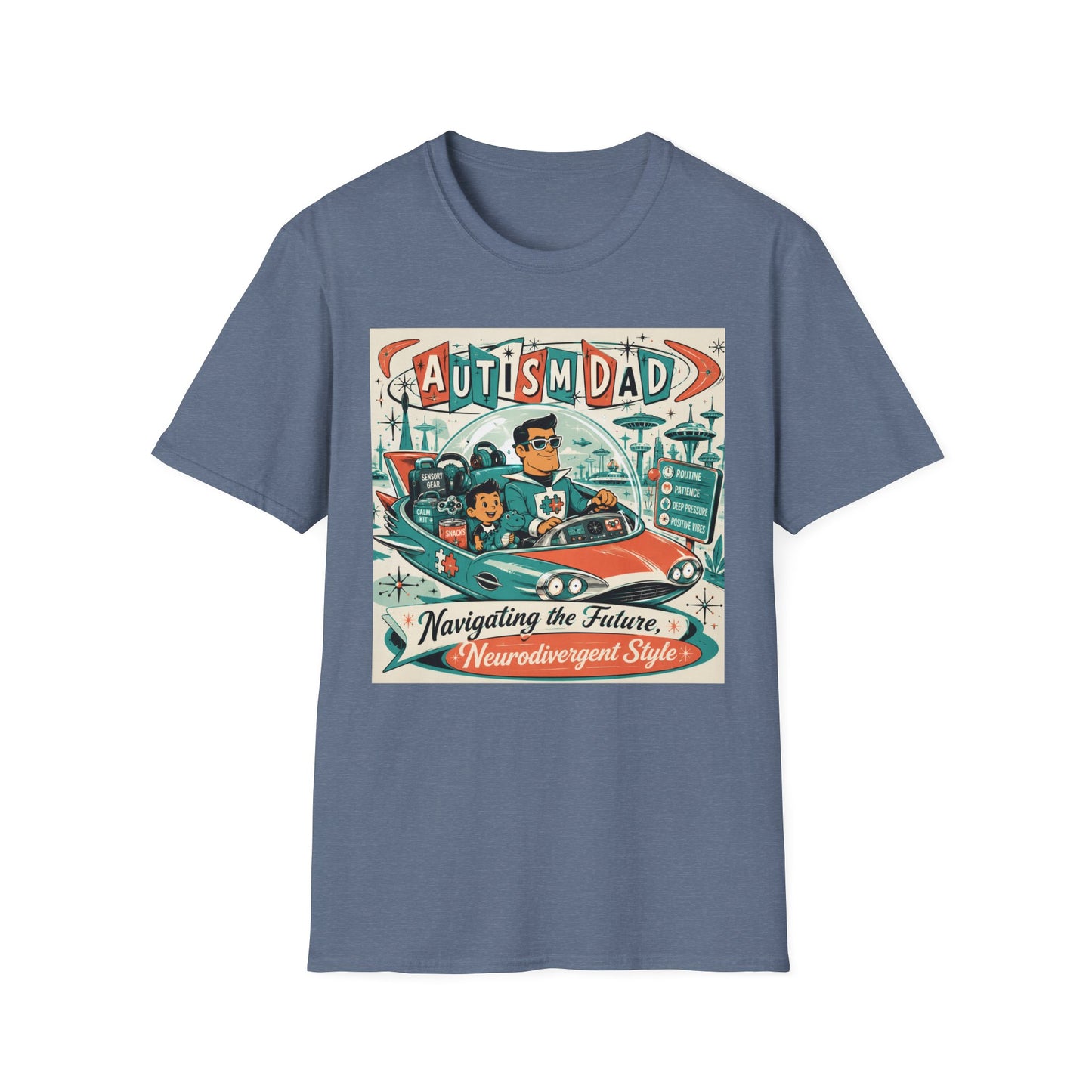 Autism Dad Navigating Future Neurodivergent T Shirt