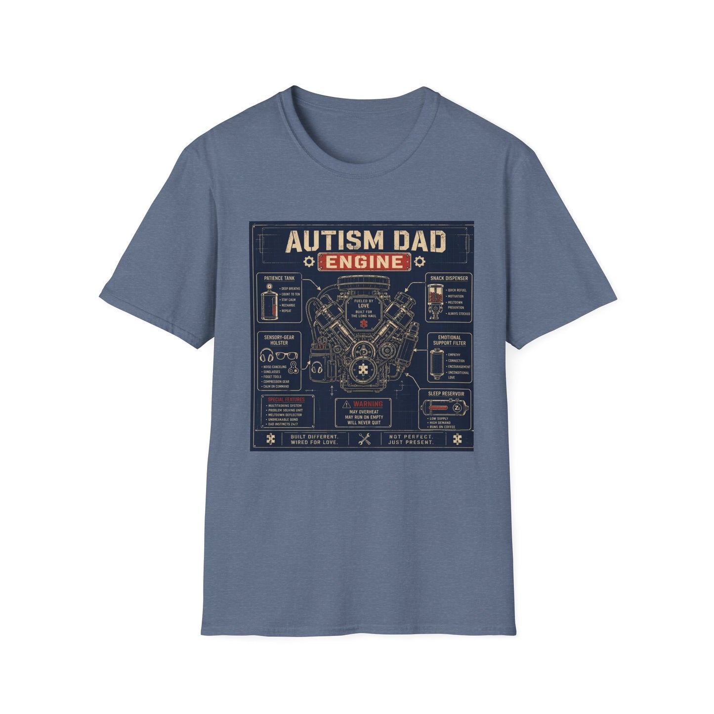 Autism Dad Engine T Shirt