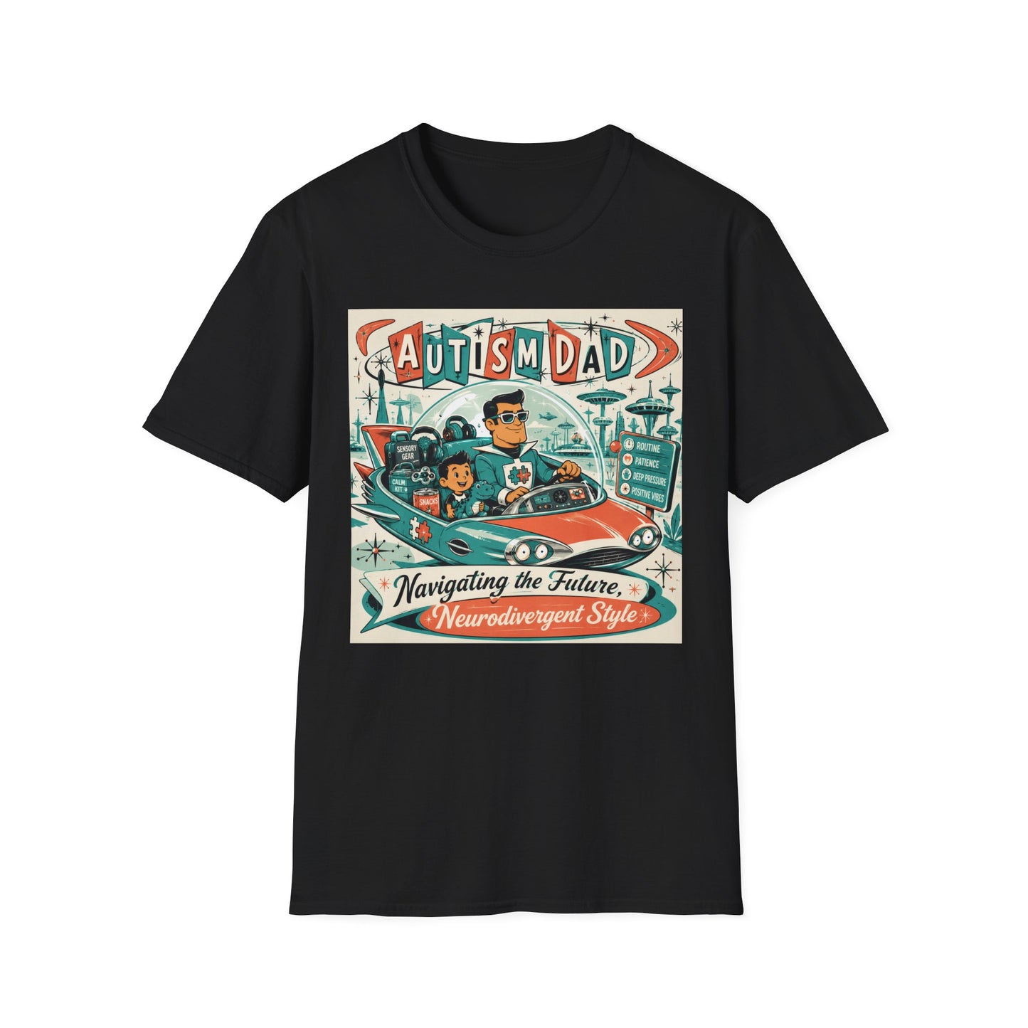 Autism Dad Navigating Future Neurodivergent T Shirt