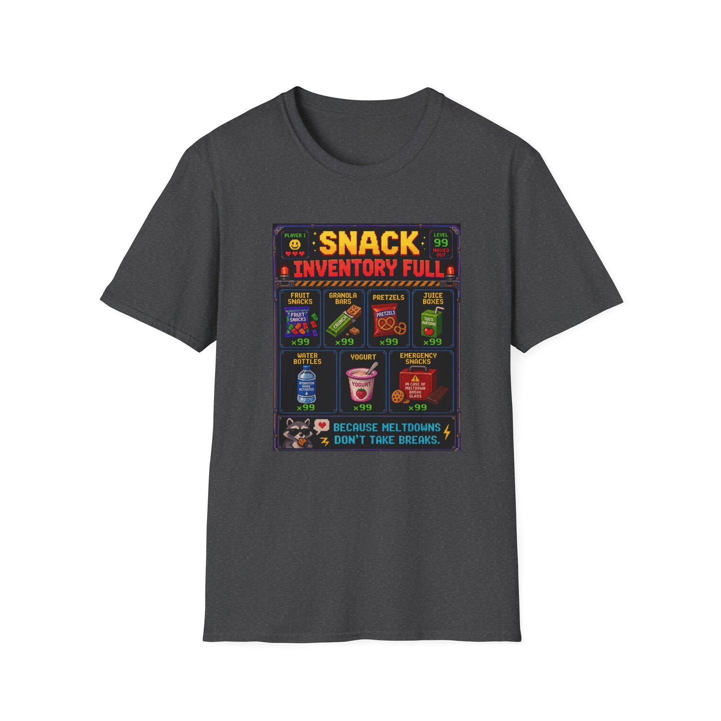 Snack Inventory Full 8 bit T Shirt