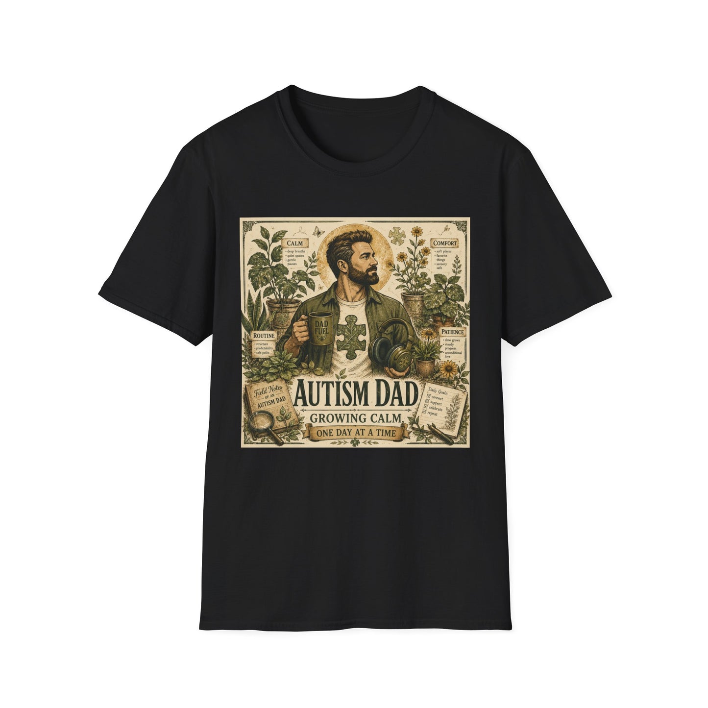 Autism Dad Botanical TShirt