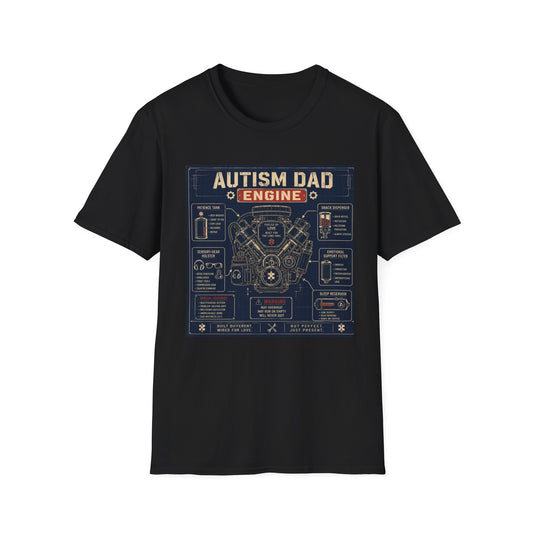 Autism Dad Engine T Shirt