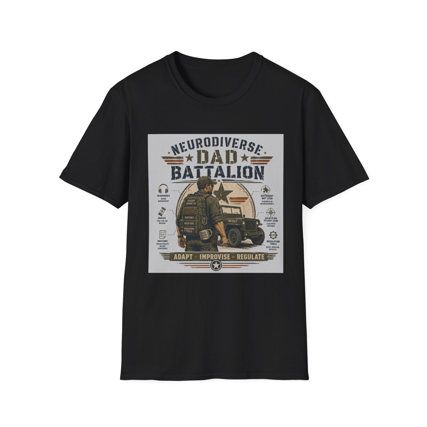 Neurodivese Dad Batallion Tshirt