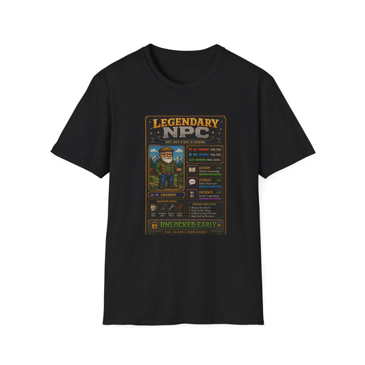 Legendary NPC Grandpa 8 bit T Shirt