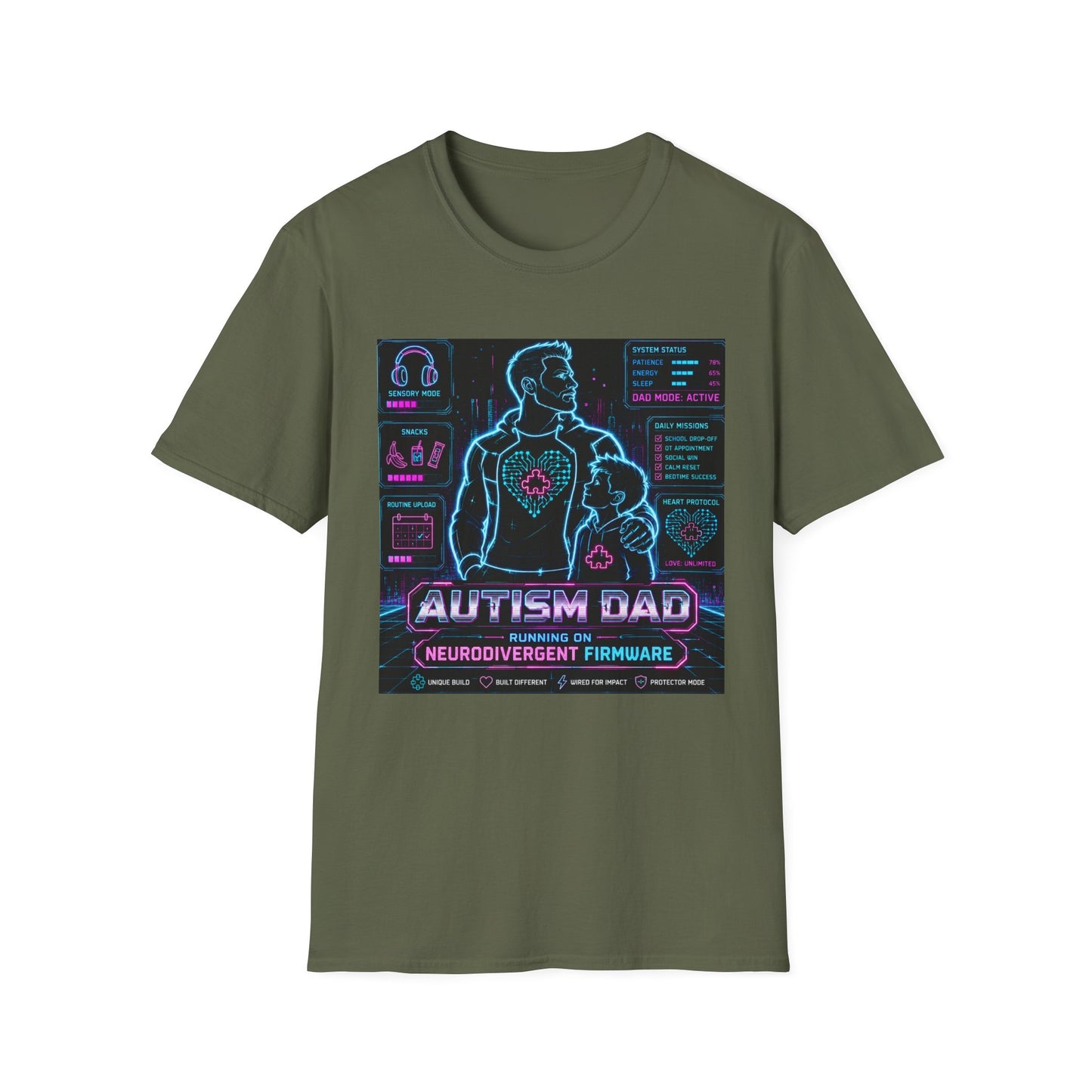 Autism Dad Neurodivergent Firware T Shirt