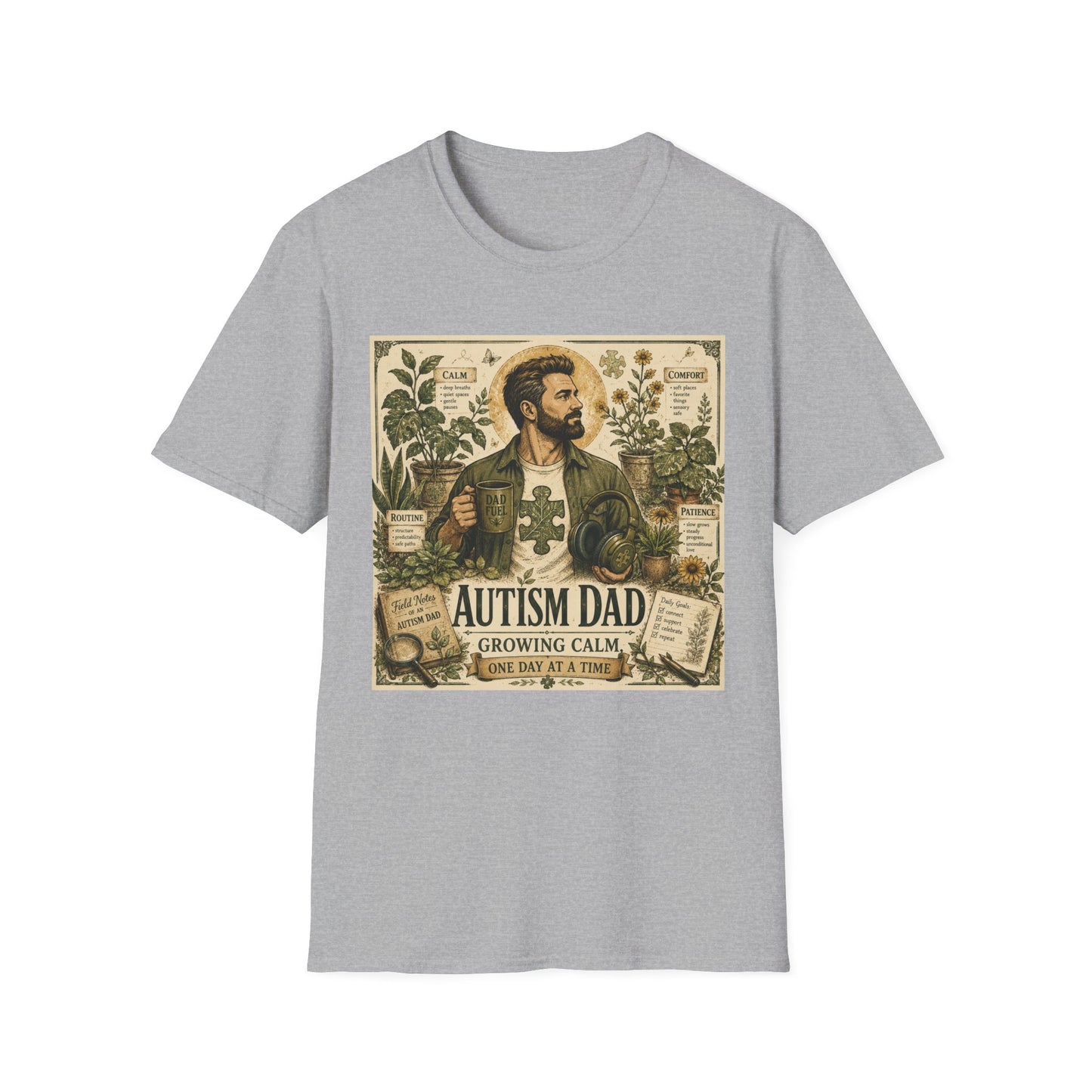 Autism Dad Botanical TShirt