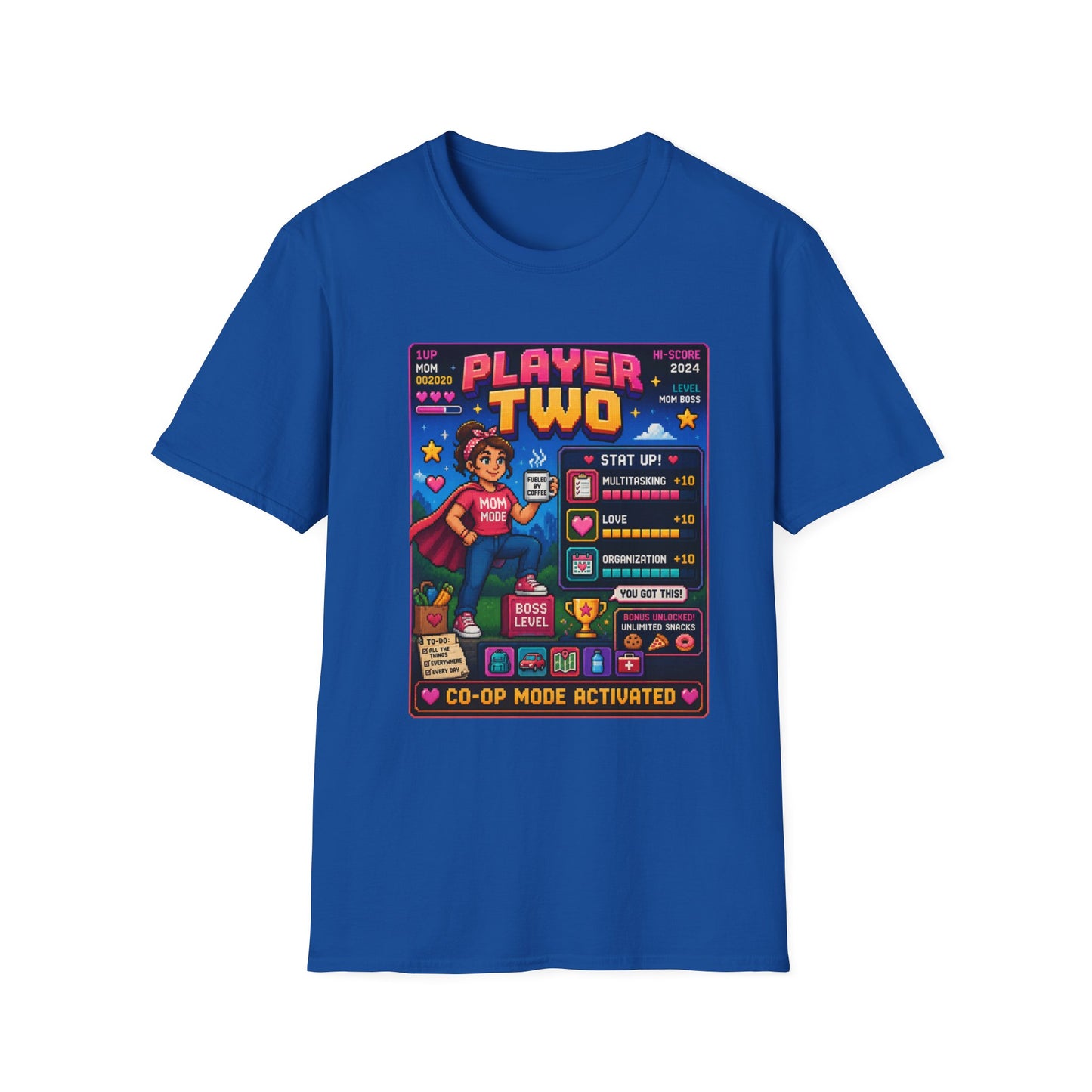 Player2 Mom 8 bit T Shirt
