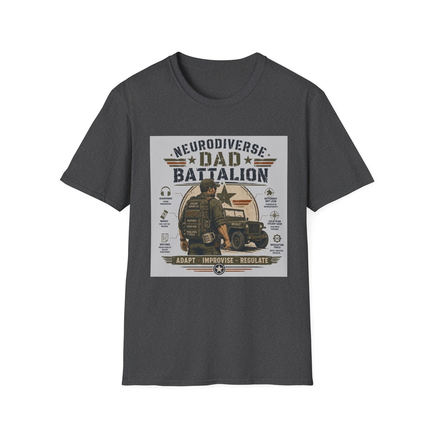 Neurodivese Dad Batallion Tshirt