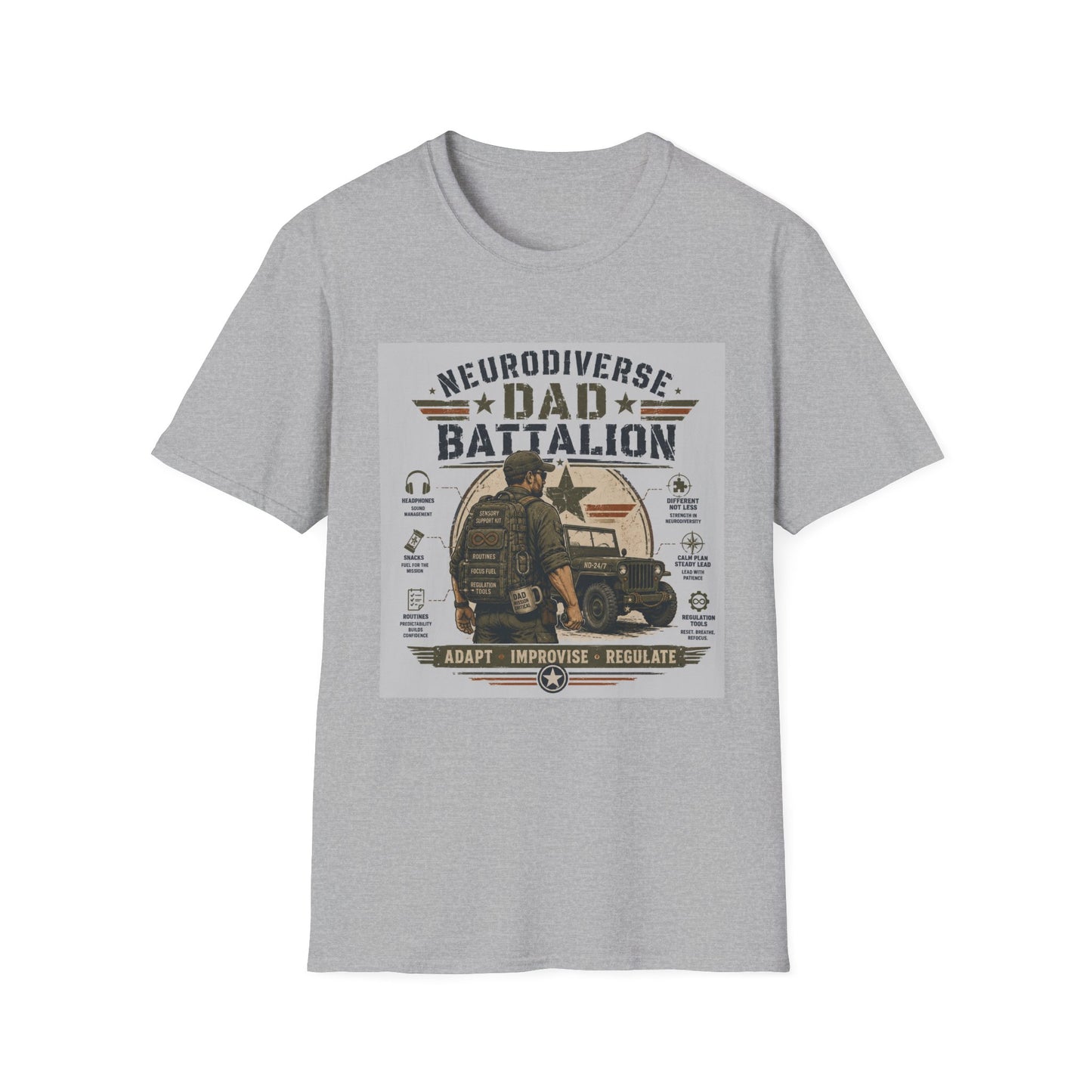 Neurodivese Dad Batallion Tshirt