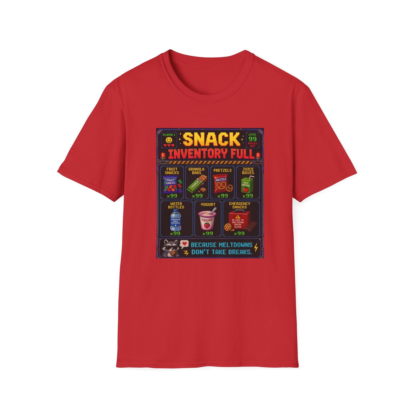 Snack Inventory Full 8 bit T Shirt