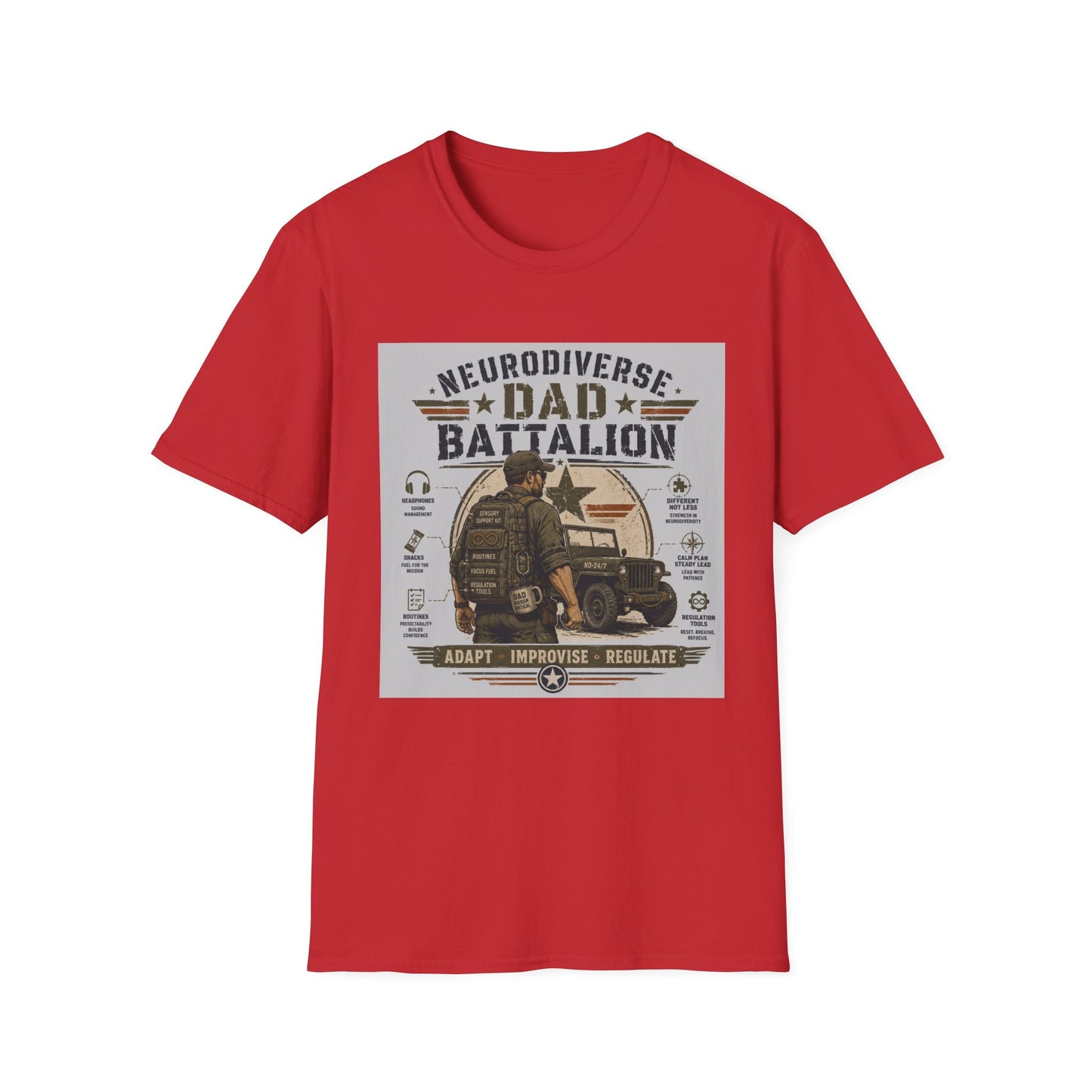 Neurodivese Dad Batallion Tshirt
