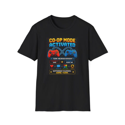 Co-Op mode Activated Neurodivergent T Shirt