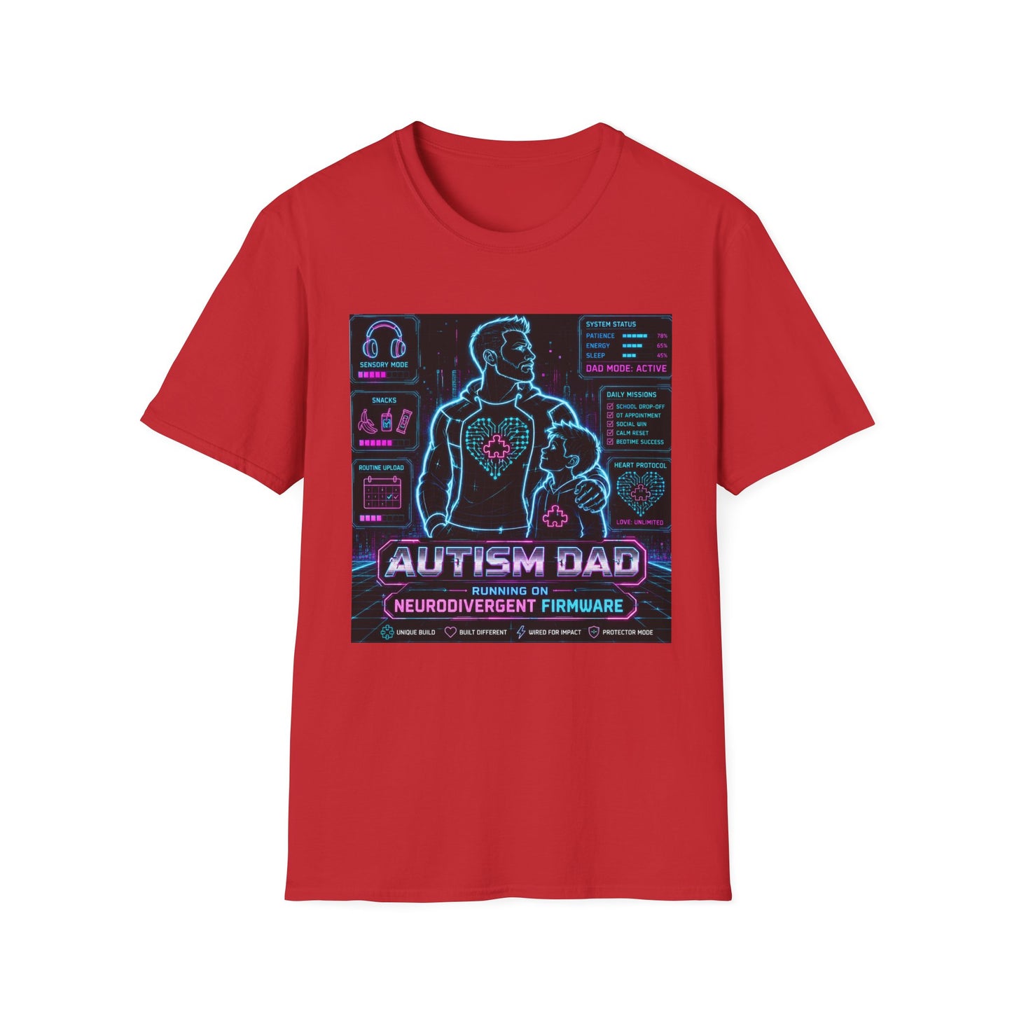 Autism Dad Neurodivergent Firware T Shirt