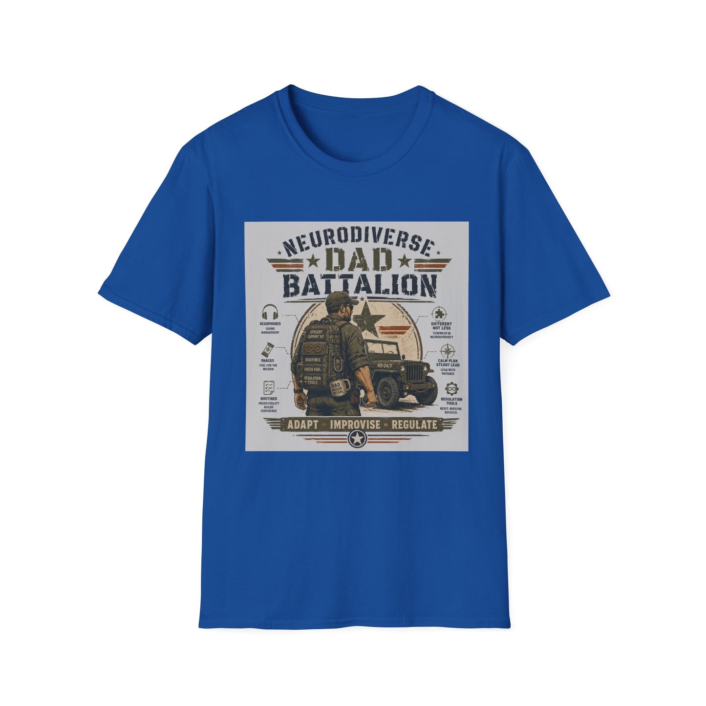 Neurodivese Dad Batallion Tshirt
