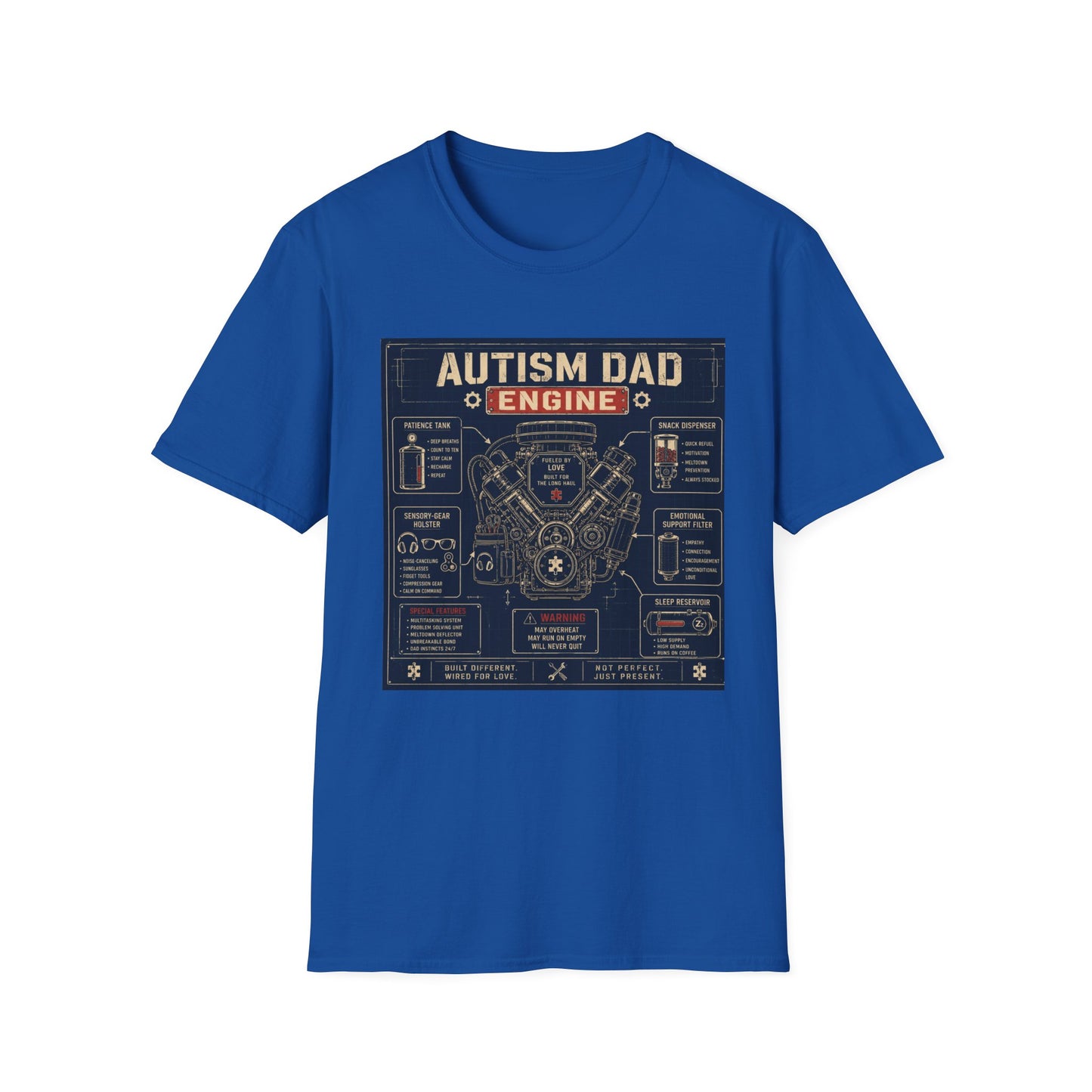 Autism Dad Engine T Shirt
