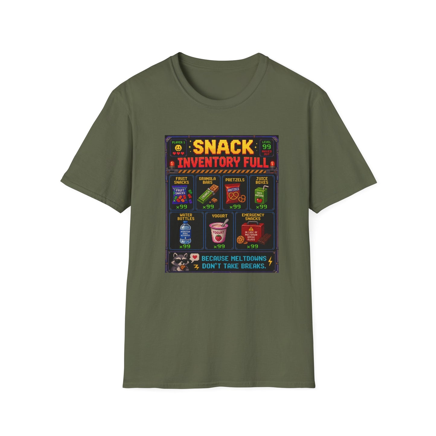 Snack Inventory Full 8 bit T Shirt