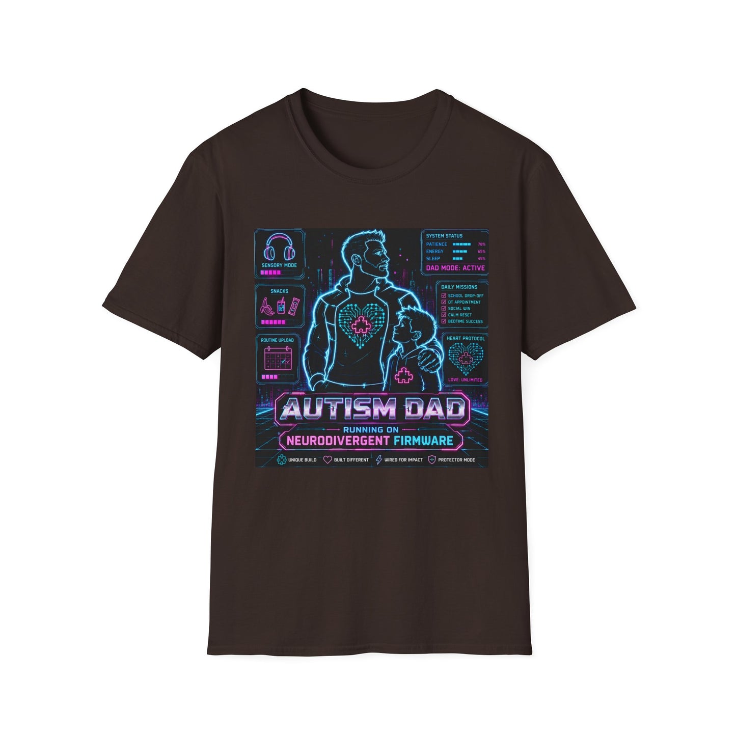 Autism Dad Neurodivergent Firware T Shirt