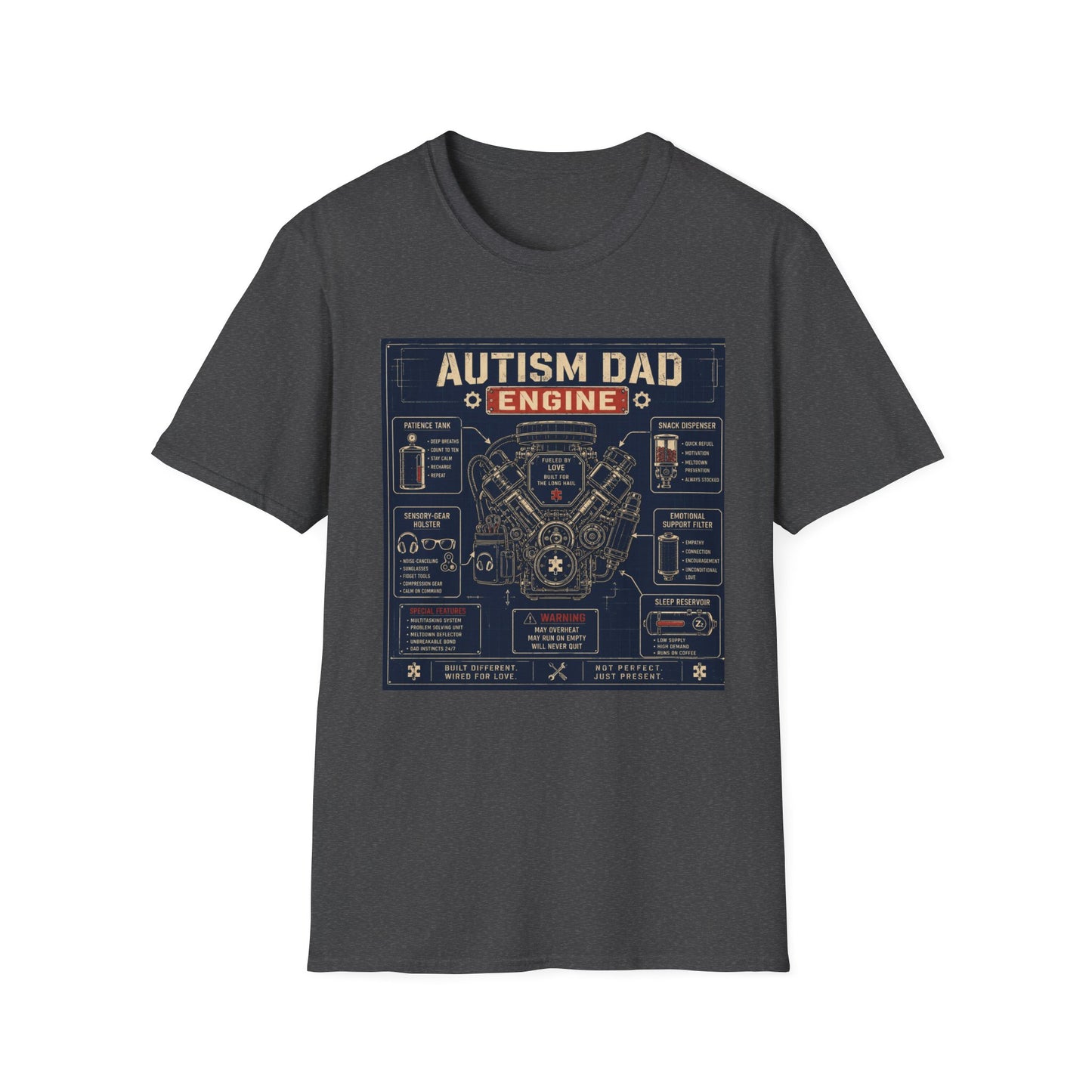Autism Dad Engine T Shirt