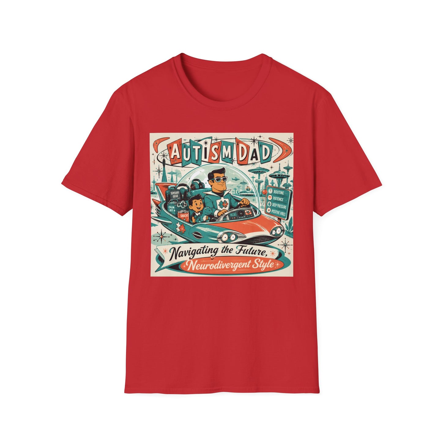 Autism Dad Navigating Future Neurodivergent T Shirt