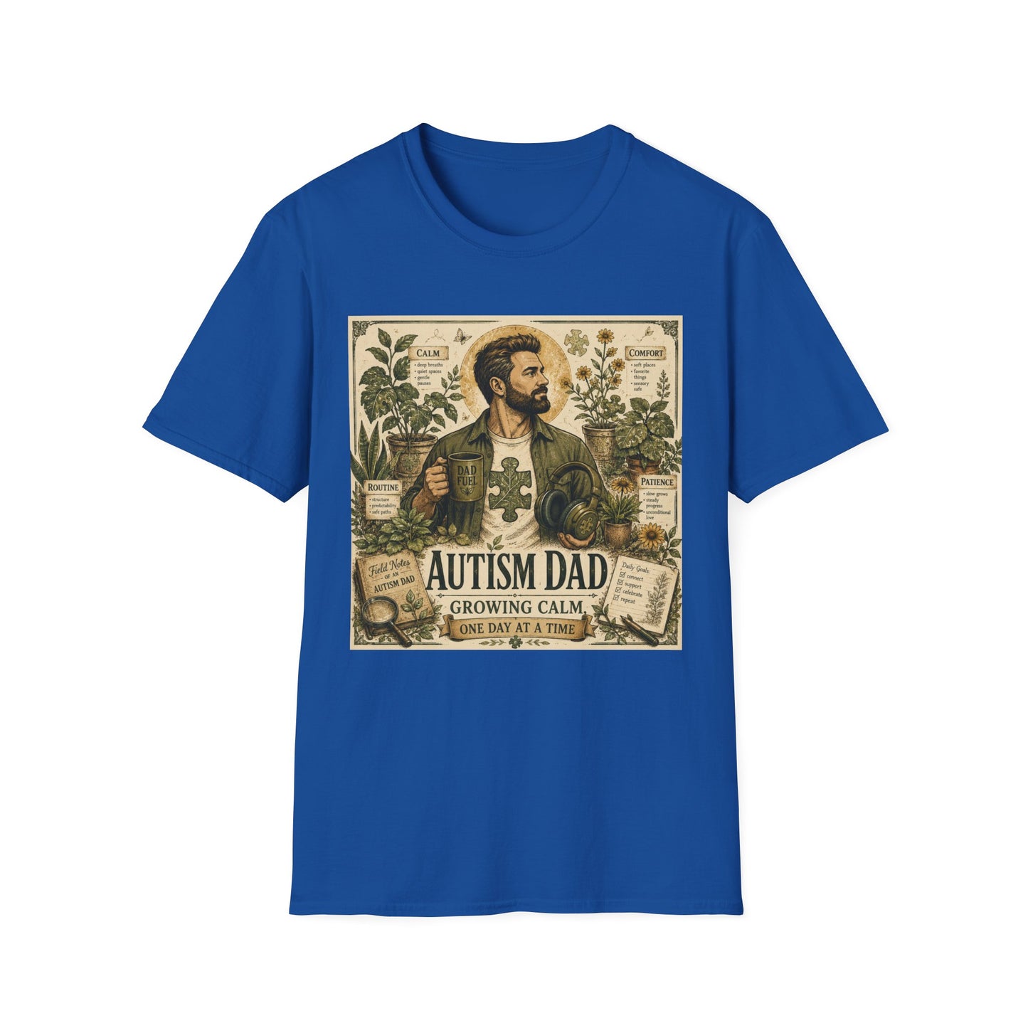Autism Dad Botanical TShirt