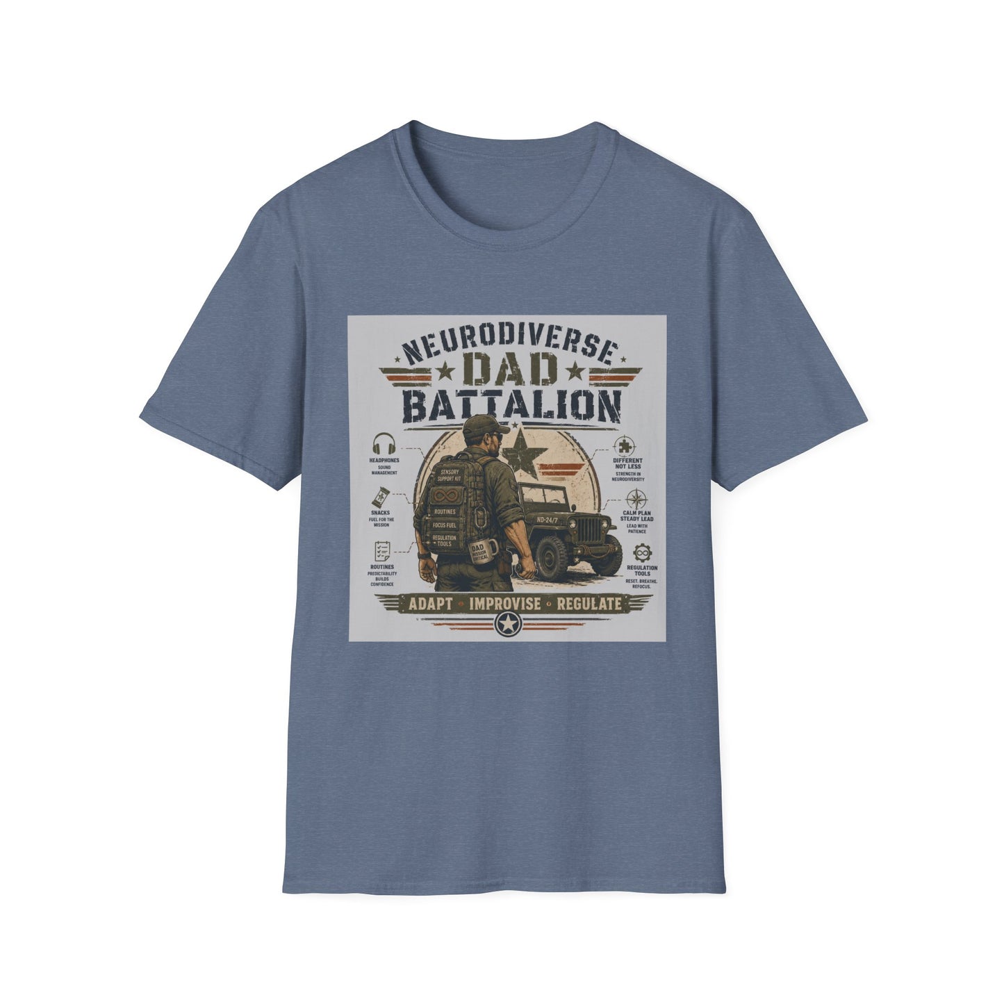 Neurodivese Dad Batallion Tshirt