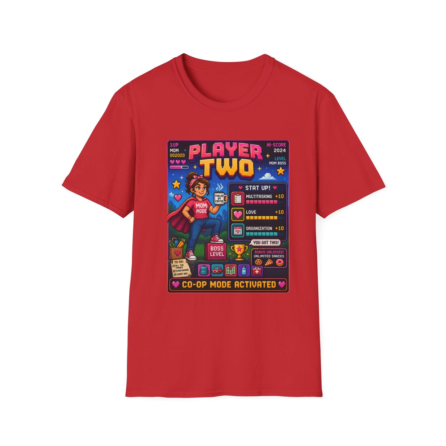 Player2 Mom 8 bit T Shirt