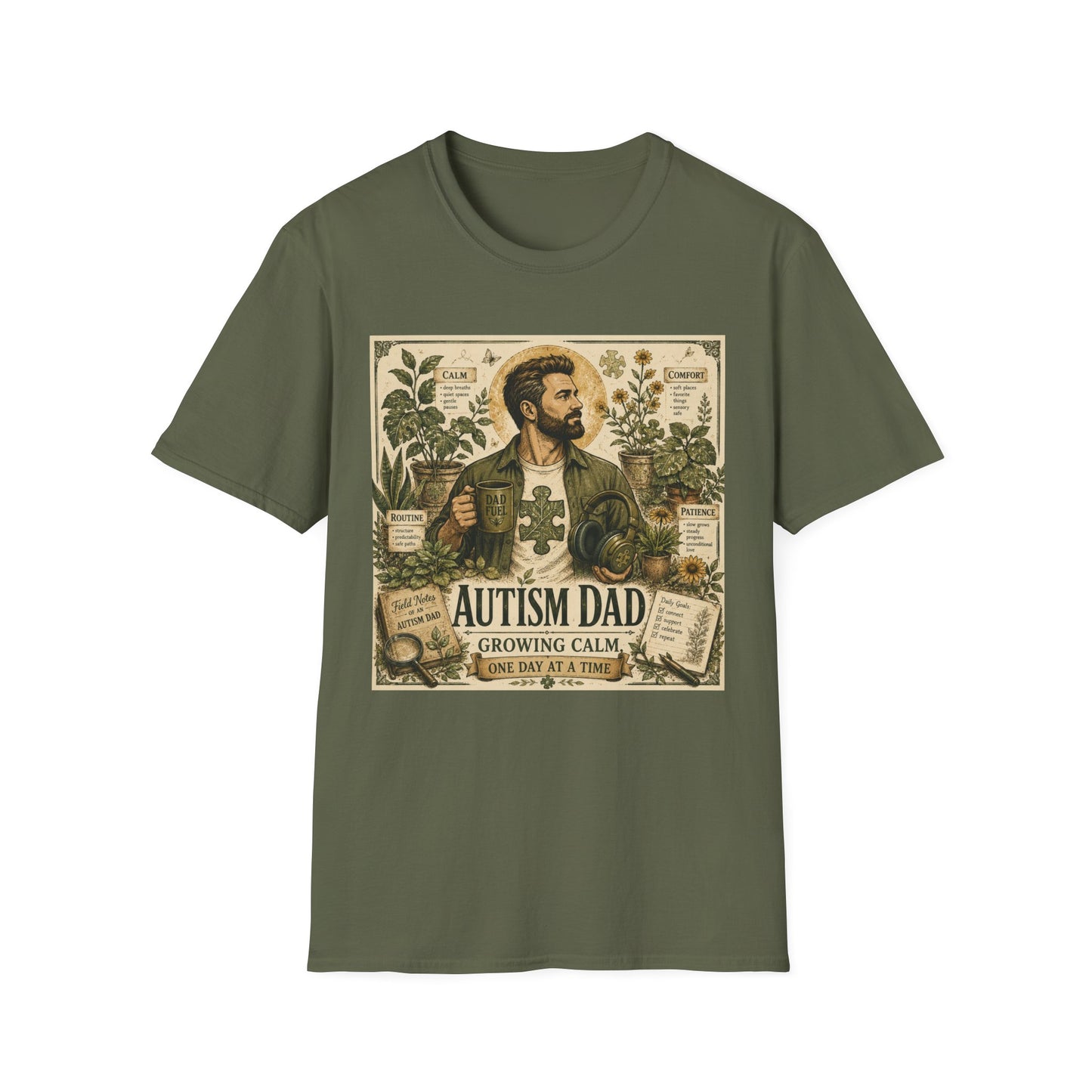 Autism Dad Botanical TShirt