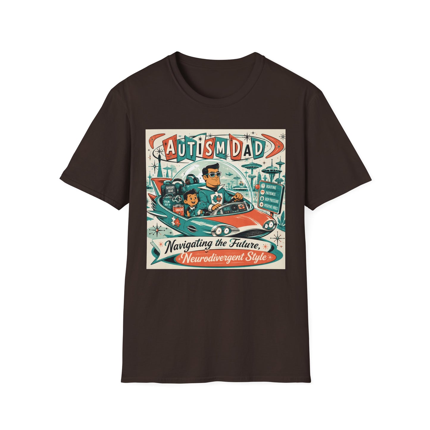Autism Dad Navigating Future Neurodivergent T Shirt