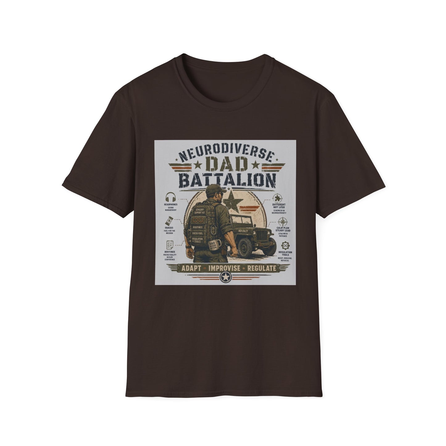 Neurodivese Dad Batallion Tshirt