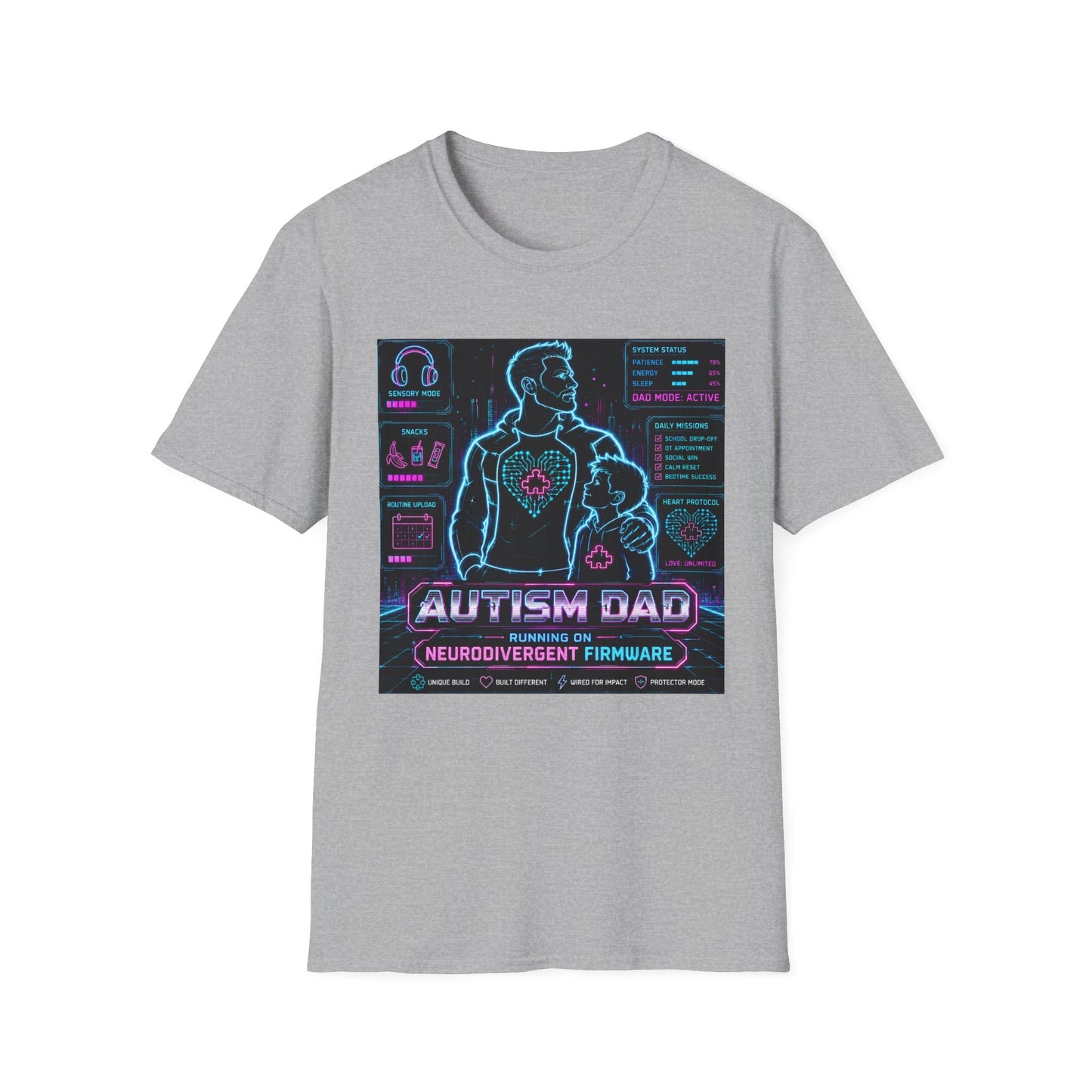 Autism Dad Neurodivergent Firware T Shirt