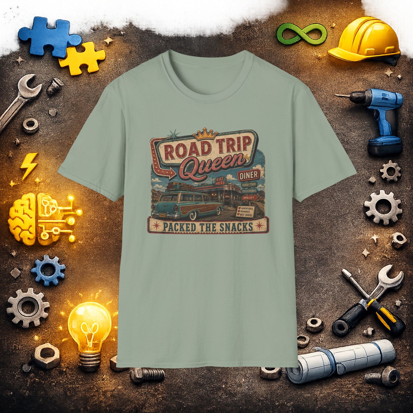 Road Trip Queen Packed SnacksT Shirt