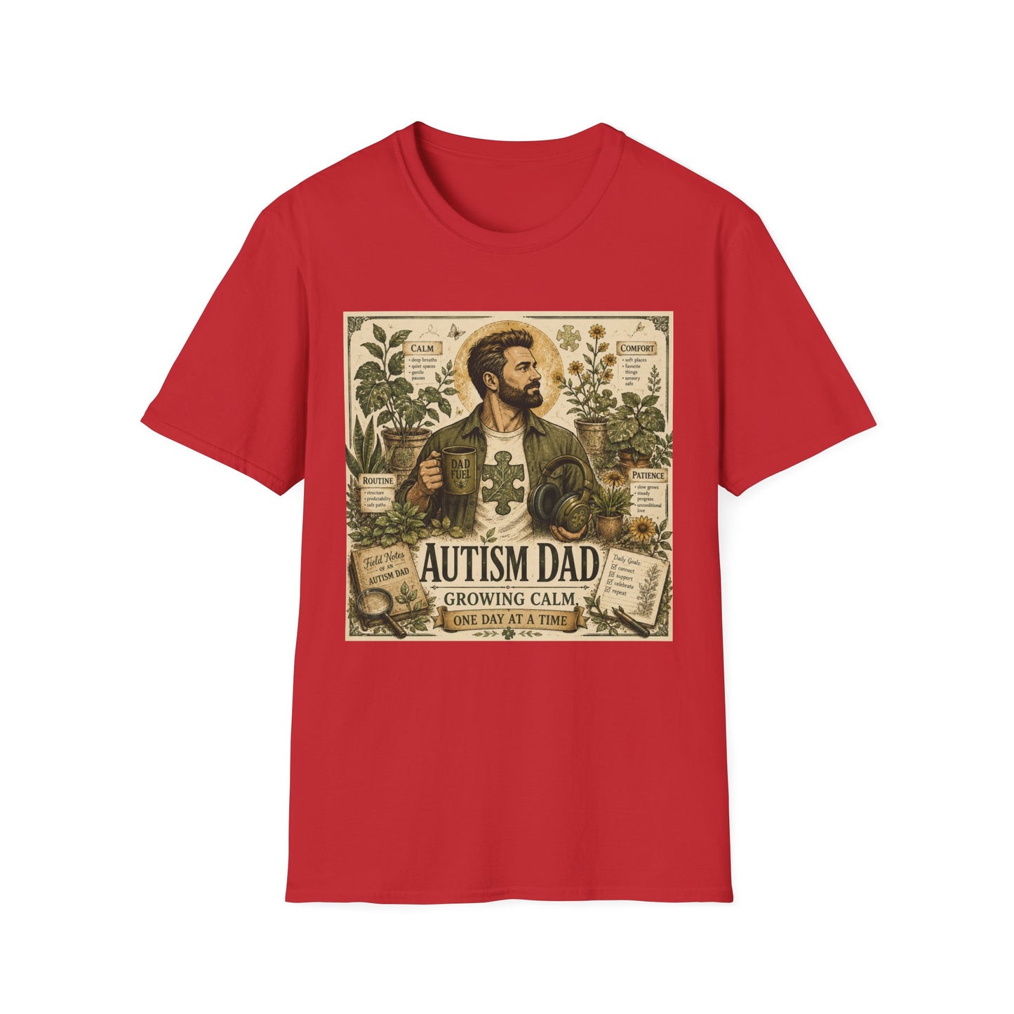 Autism Dad Botanical TShirt