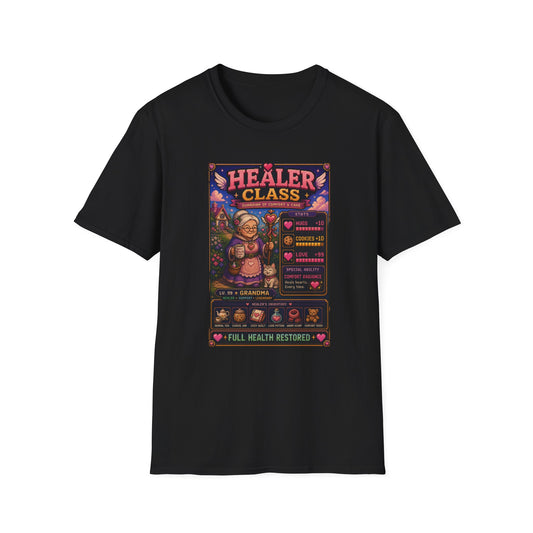 Healer Class Grandma 8 bit T Shirt