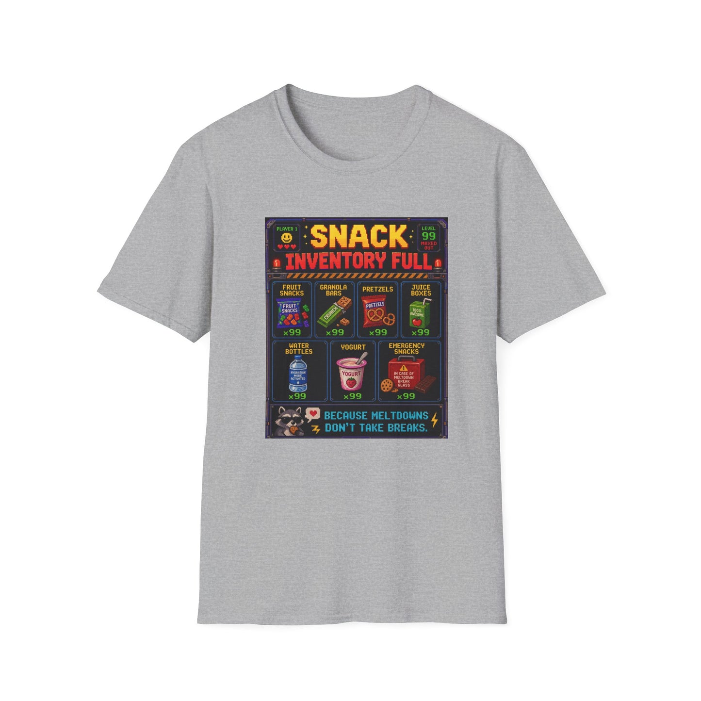 Snack Inventory Full 8 bit T Shirt