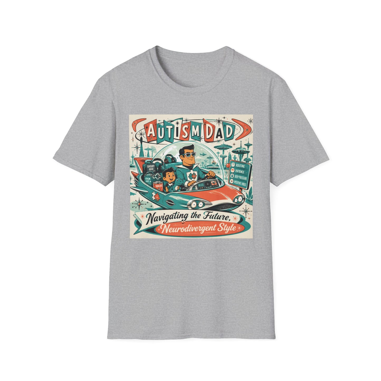 Autism Dad Navigating Future Neurodivergent T Shirt