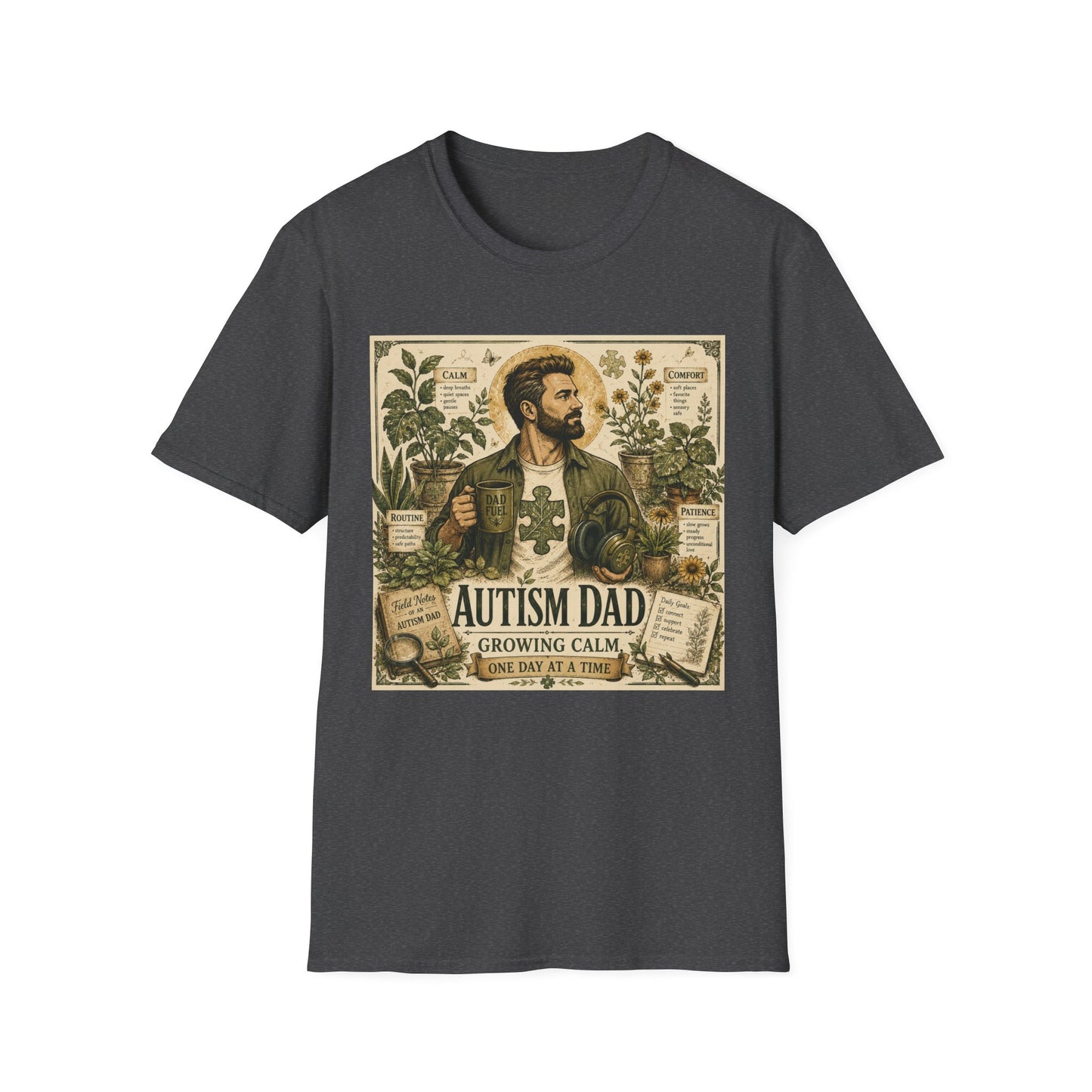 Autism Dad Botanical TShirt